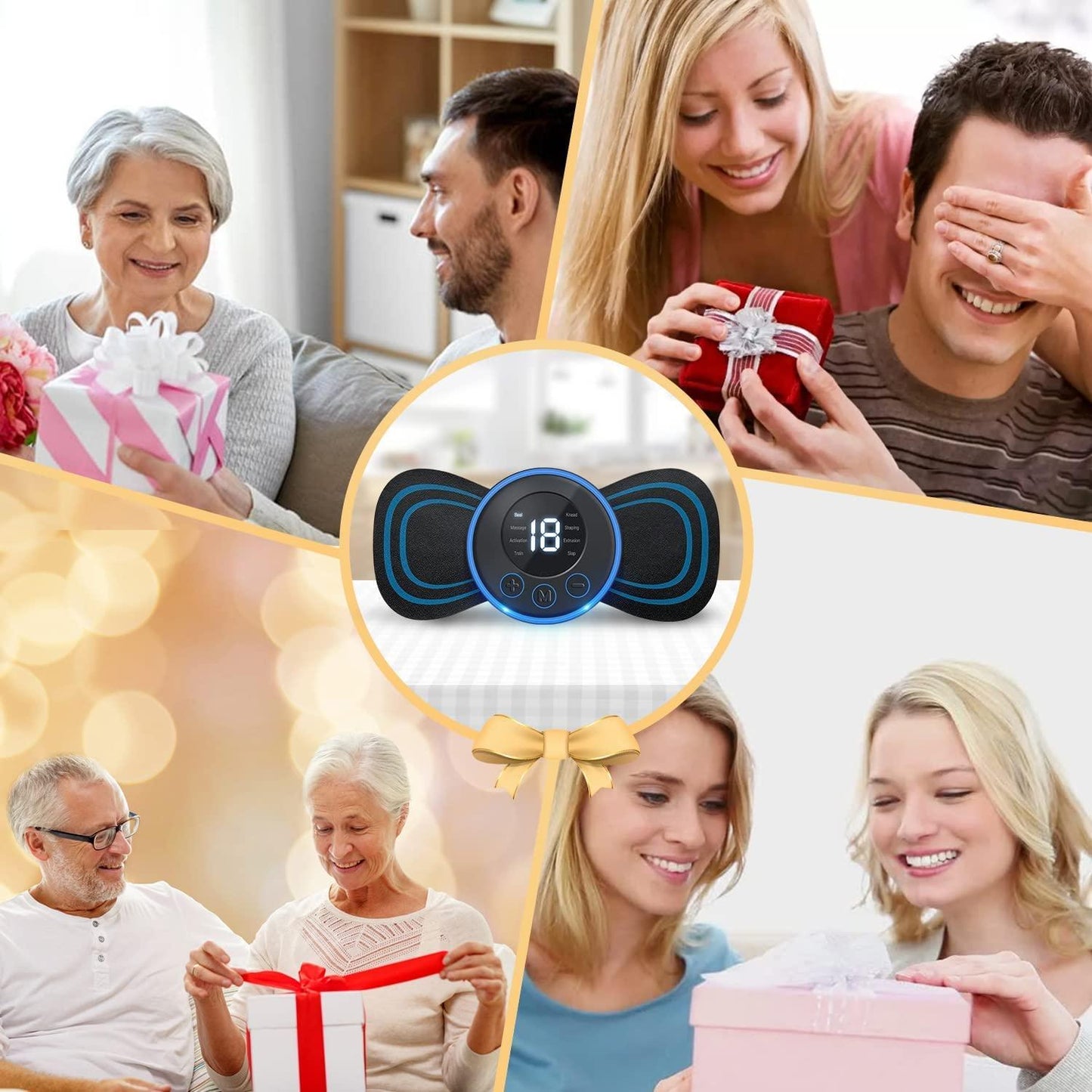 Mini Rechargeable Electric Massager – 8 Modes & 19 Intensity Levels for Shoulder, Back, Arms, and Legs Pain Relief